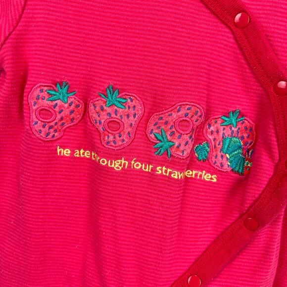 Vintage Y2K Carter's Eric Carle The Very Hungry Caterpillar Footie 0-3 Months - Picture 4 of 8